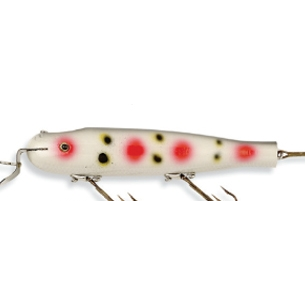 Lucky Strike  Wooden Plug Lure (Red Spots)