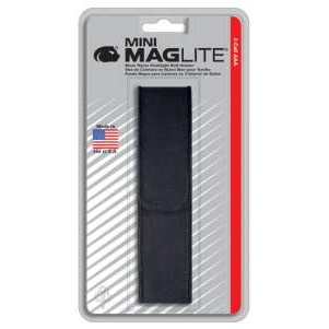 Mag-Lite  Black Nylon Belt Sheath W/Flap (Fits 3A Flashlight)
