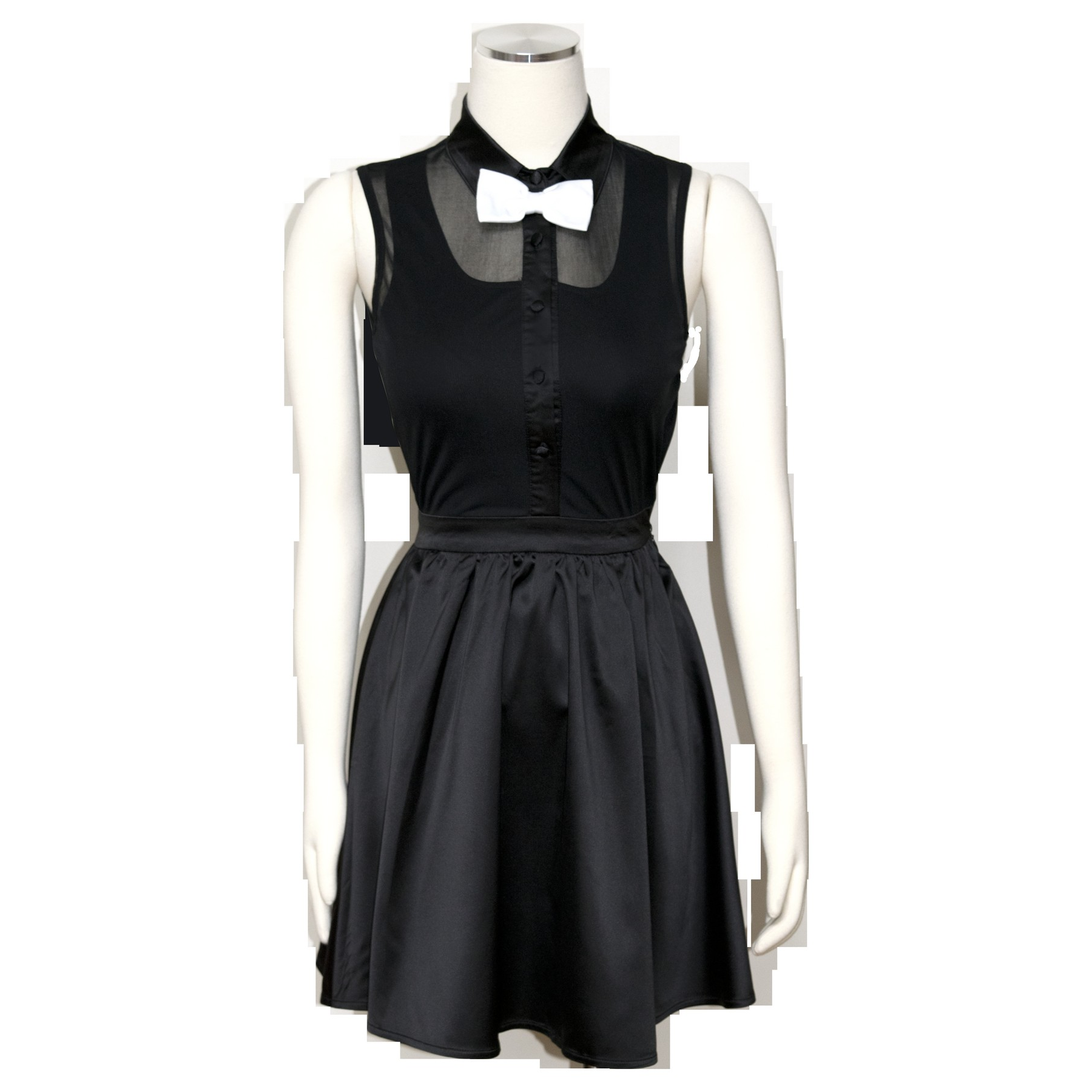 Custom Dress - Black with Bow Tie