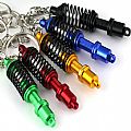 Automotive shock absorber shape keychain, metal adjustable coilover key chain ke