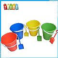 Colorful Plastic Beach bucket with Shovel