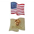 Metal American Flag Stamping Pins and Badges