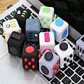 Mini 3.3cm Fidget Cube Vinyl Desk Toy Keychain Squeeze Fun Stress Reliever